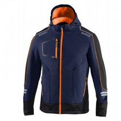 Chaqueta Tech Softshell Azul / Naranja Fluor Talla M