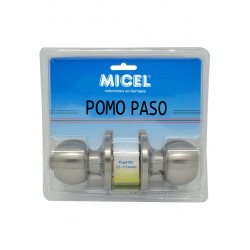 Pomo Bola Puerta Paso Inox -