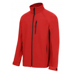 Cazadora Softshell Con Forro Polar Rojo Talla S