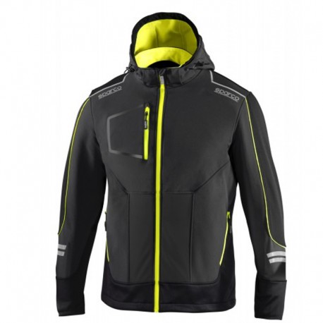 Chaqueta Tech Softshell Gris /amarillo Fluor Talla M