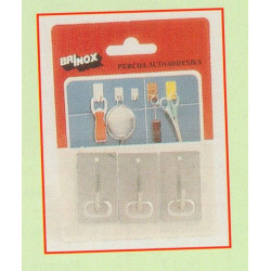 Percha Adhesiva Acero Inox 7026 Blister 3 Pzas.