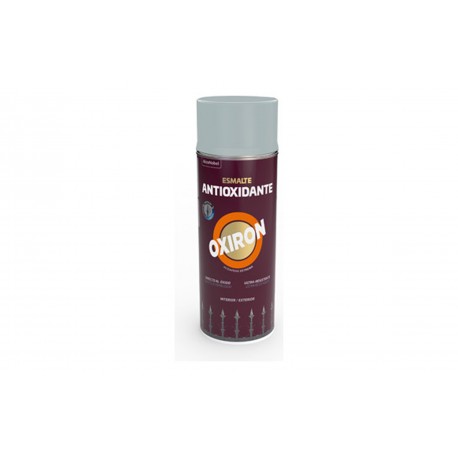 Esmalte Antioxidante Spray Oxiron Liso Brillante 400 Ml Gris