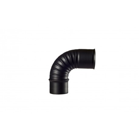 Codo Vitrificado Negro Chimenea 90°