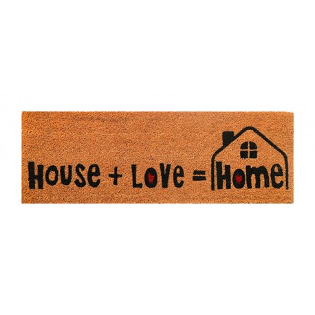 Felpudo Coco Natural House Love 25x75 Cm