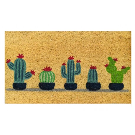 Felpudo Coco Estampado 40x70cm Cactus Surtido