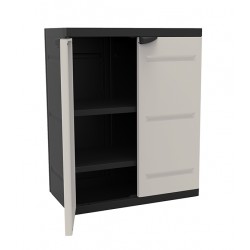 Armario Resina 2 Puertas Bajo Ngr 70x44x88