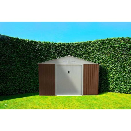 Caseta Orden 321x241x205cm Doble Puerta Gardiun Met Marron/b