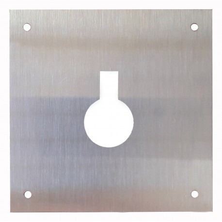 Placa Cerradura 80x80mm Bocallave Fac M-51/8080f, Inox Satin