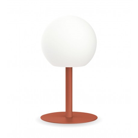 Lampara Sobremesa Bola Terracota Acero 400l Xanlit Recargabl