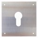 Placa Cerradura 80x80mm Bocallave Pera M-51/8080p, Inox Sati