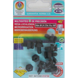 Difusor Riego Goteo 60lt/h 180§ 1 Atmosfera S&m 10 Pz