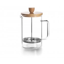Cafetera Embolo Cristal Madera 80 Cl
