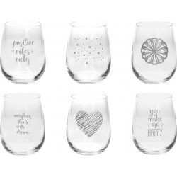 Vasos Decorados Surtidos Set 6 Uds Plata