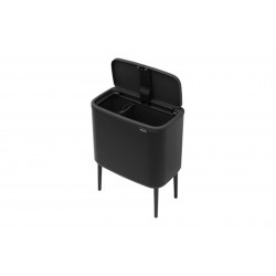 Cubo Bo Touch Bin Negro Mate 11+23 L