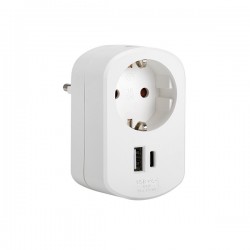 Clavija Adaptador Combi Usb A + C -