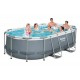 Piscina Desmontable Oval Power Steel 7.250 L Depuradora Cart