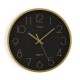 Reloj Pared Negro/dorado 30 Cm