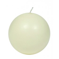 Vela Bola Esferica Blanco Mate 8 Cm