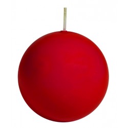 Vela Bola Esferica Rojo Mate 8 Cm