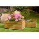 Jardinera De Madera Rectangular Gaia + Geotextil 100 X 50 X