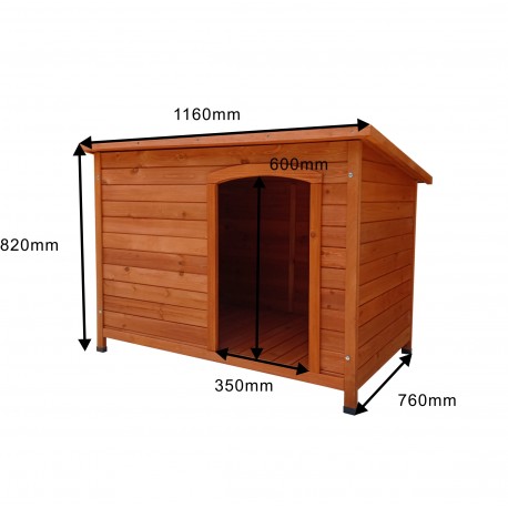 Caseta Para Perro De Madera Lupy 116x76xh82 Cm