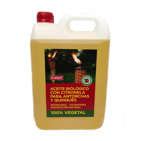 Aceite Biologico Para Antorchas Con Citronela 5 L