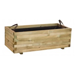 Jardinera De Madera Rectangular 141l Baroque 110x50x38 Cm