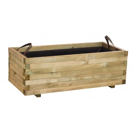 Jardinera De Madera Rectangular 141l Baroque 110x50x38 Cm