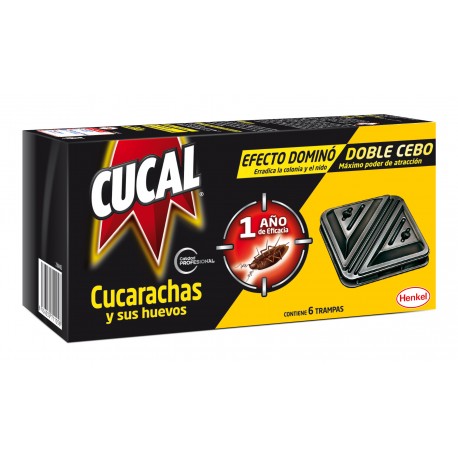 Trampa Doble Cucarachas Y Sus Huevos Cucal 6 Unidades