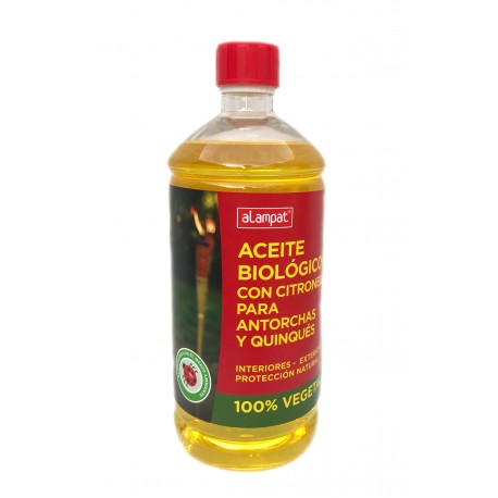 Aceite Para Antorchas BiolÓgico Con Citronela 750 Ml