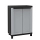 Armario Resina Medio 2 Puertas Negro Gris Twist Black 68 X 3