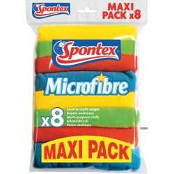 Bayeta Microfibra (8 Uds) Maxi Pack Spontex