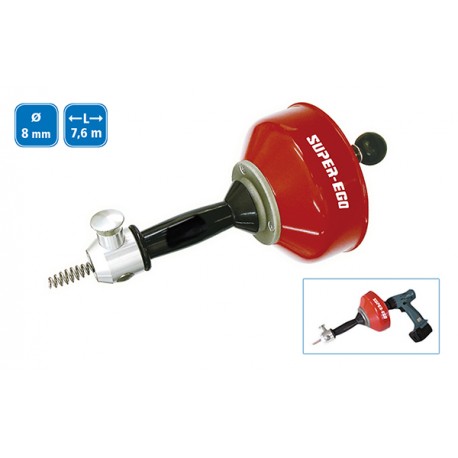 Desatascador Tambor Cable 8m
