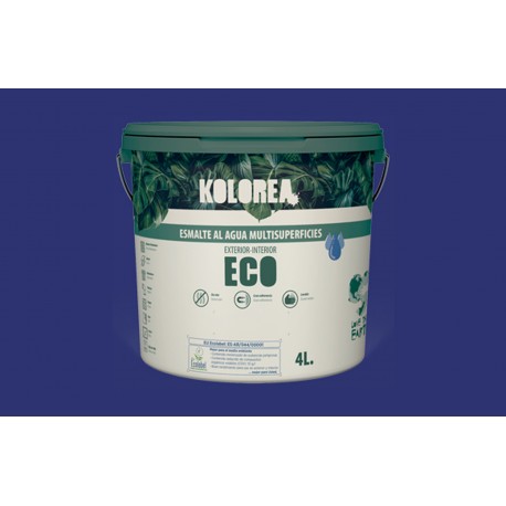Esmalte Al Agua Eco Satinado Kolorea 250 Ml Azul Cantabrico