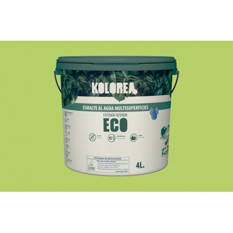 Esmalte Al Agua Eco Satinado Kolorea 250 Ml Verde Lima