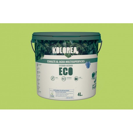 Esmalte Al Agua Eco Satinado Kolorea 750 Ml Verde Lima