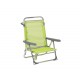 Silla Playa Con Asa Multiposicion Pata Trasera Plegable Alum