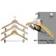 Percha Madera Recta C/pinza Set-3 -