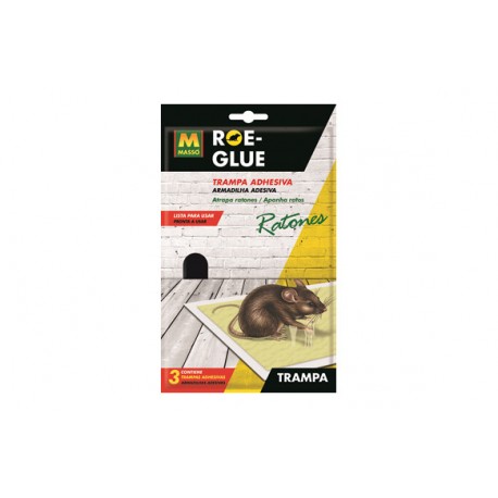 Trampa Adhesiva Ratones Roe-glue Masso 3 Unidades