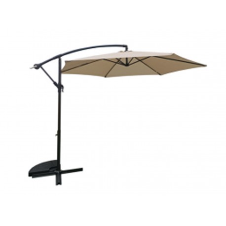 Parasol Aluminio Excentrico Beige Qfplus 3 M