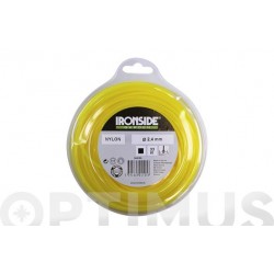 Hilo Nilon Cuadrado Ø 2,4 Mm 33 M Amarillo O Naranja