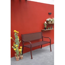 Banco Acero Rojo Libia 123x39x84