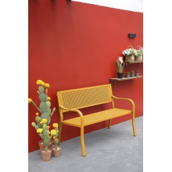 Banco Acero Amarillo Libia 123x39x84