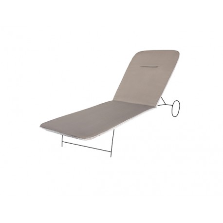 Cojin Action Tumbona Taupe 185x55x2.5