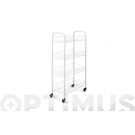 Carro Cocina 4 Estantes Metaltex Pisa