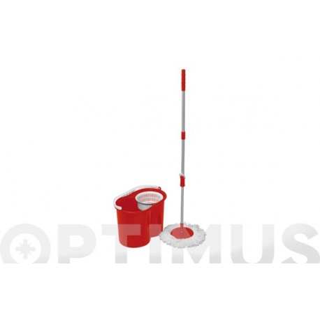 Cubo Con Escurridor 22 L Centrifugo Duett Rojo