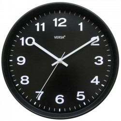 Reloj Pared Redondo Versa Ø30,5 Cm - Negro