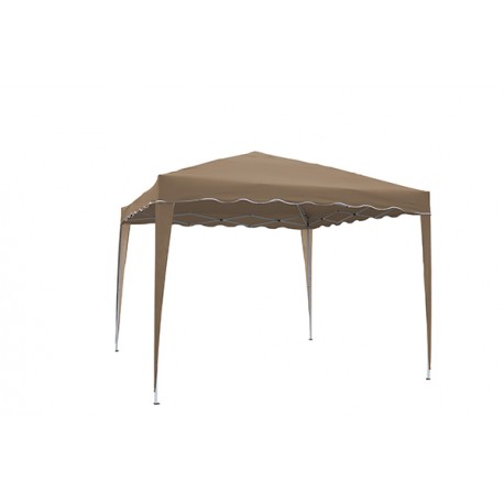 Cenador Acero Plegable Taupe 3x3 M