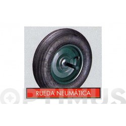 Rueda Carretilla Obras Neumatica Ø 350 Mm, Eje Ø 8 Mm Theca