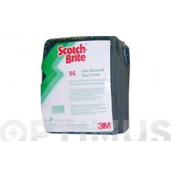 Estropajo Fibra Verde (15 Uds) 15x19 Cm Scotch-brite